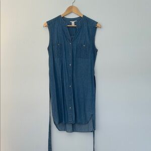 Casual Sleeveless Denim Dress